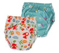 BESPORTBLE 2piezas Pañales Tipo Braguita Prueba de Fugas Reutilizables Calzoncillos de Entrenamiento para Bebés de Algodón Transpirable Talla para Aprender Ir al Baño Varios estilos