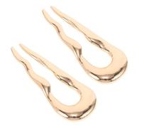 BESPORTBLE 2piezas Peine De Horquilla Forma Horquillas Metálicas Decorativas Herramienta Para Peinar Pinza Francesa De Para Moños Espiral Fiesta o Diario