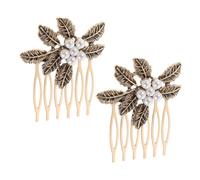 BESPORTBLE 2piezas Peine de Vintage Peinetas Laterales Pelo de Boda Accesorios Cabello de Mujer Niña Novia