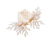 BESPORTBLE 2piezas Peineta Dorada De Aleación Para Novia Forma De Ramitas De Pino Accesorio De Cabello Elegante Para Boda Decoración Nupcial Para Fiesta Peineta De Boda Para Cabello