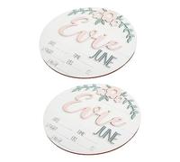 BESPORTBLE 2piezas Placa Nombre De Redonda Para Anunciar De Letrero De Anuncio De Para Recién Nacido Para Shower y Decoración De Foto