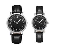 BESPORTBLE 2piezas Relojes Pareja Analógicos De Cuero para Hombre y Mujer Duraderos y Elegantes Reloj De Negocios Casual con Movimiento Preciso para Regalo Parejas