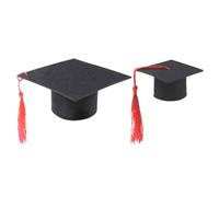 BESPORTBLE 2piezas Sombreros De Graduación para Hamsters y Cobayas Gorro De Doctor para Mascotas Accesorios De Fiesta para Pequeños Animales Talla Pequeña para Celebraciones y Disfraces