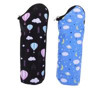 BESPORTBLE 2piezas Unidades Bolsas Aislantes para Biberones con Asa para Cochecito Bolsas Térmicas Portátiles para Leche Infantil Protectoras y Fáciles De Limpiar Color Azul y Blanco