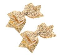 BESPORTBLE 2piezas Unidades Pasadores Lazo Purpurina Diseño Con Lentejuelas Clips Para Niñas Tocados Pelo Fiesta Boda Invitada Brillo Elegante Accesorio Hair Barrettes