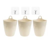 BESPORTBLE 3 Cubos de Basura Colgantes Pequeños para Pared, Organizador Multifuncional para Dormitorio y Escritorio, Plástico Resistente y Práctico, Ahorro de Espacio para Hogar y Oficina