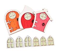 BESPORTBLE 3 Juegos Puertas de Hadas de Madera para Jardín Decoración Luminosa para Casitas de Muñecas Ornamentación Miniatura para Árboles y Mágicos