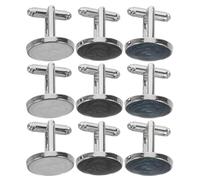 BESPORTBLE 3 Pares Cufflinks Redondos para Hombre Accesorios de Negocios con Acabado Gemelos para Camisa de Puño Francés Elegantes para Bodas Reuniones Formales