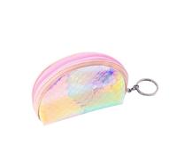 BESPORTBLE 3 Piezas Billetera de Moneda Bolso Monedero holográfico Fiesta Monedero Sirena Bolsas Dama del Cambio Billetera Estilo Doncella a de TPU Rosa