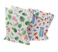 BESPORTBLE 3 Piezas Bolsa de Pañales Bordada para Ropa Mojada Bolsa Cremallera para Pañales de Viaje para Guardería con Bolsillo para Toallitas