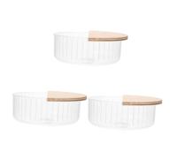 BESPORTBLE 3 Piezas Caja de Arena de hámster baño para hámster Recipiente Transparente bañera escondite de hámster Lavabo de baño de hámster Acrílico Arena de baño Tina Conejillo de Indias