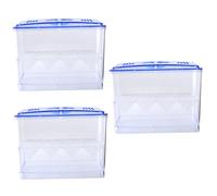 BESPORTBLE 3 Piezas Caja de Cría para Peces Pequeña Autosoportada Transparente con Compartimento para Incubación y Aislamiento Material Resistente y Ecológico para Acuarios y Observación