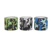 BESPORTBLE 3 Piezas cinta adhesiva camuflaje vendaje de muñeca manejar cinta para heridas cinta de vendaje banda protectora deportiva no tejido cinturón protector Sobrevivir tela no tejida