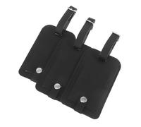BESPORTBLE 3 Piezas Identificadores de Luggage PU Negro Etiquetas de Nombre para Mochilas y Bolsas Accesorios de Viaje y Distintivos