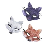 BESPORTBLE 3 Piezas Máscara de de Halloween para halloween linda caricatura Víspera de Todos fiesta halloween mascara animal máscara de fiesta máscara de disfraz Eva