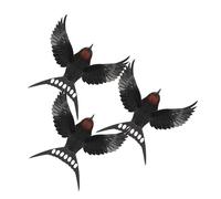 BESPORTBLE 3 Piezas Nido De Golondrina Simulado Feiyan Decoración Del Hogar Decoración De Pared Colgante 3 Piezas Decoración De Aves De Simulación Golondrina Estatua El Plastico Tragar