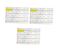 BESPORTBLE 3 piezas Pegatinas para Teclado de Piano Introductor de PVC Resistentes al Desgaste Sudor Fácil Instalación y Retiro para Principiantes y Aprendizaje de Notas