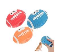 BESPORTBLE 3 Piezas Pelota de Rugby Chirriante para Perros Grandes de Látex Interactiva Que Reduce el Aburrimiento, Adecuado para Jugar al Aire Libre y Masticar Color Aleatorio