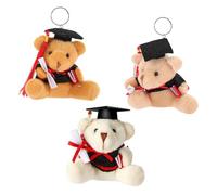 BESPORTBLE 3 Piezas Plush Graduation Bear Doll Soft Adorable Cartoon Sitting Doctor Bear Toys For Graduation Party Decoration and