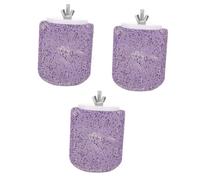 BESPORTBLE 3 Piezas Poste De Pie De Loro Perchas para Periquitos para Jaula Parque Infantil para Cacatúas Plataforma De Ejercicios para Pájaros Percha De Loro Violet Piedra Pómez