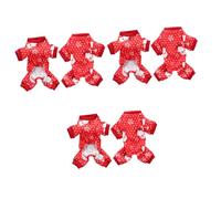 BESPORTBLE 3 Piezas Ropa para Perros suéter de Navidad para Perros Pijama de Footie hundepullover Vestidos paño de Navidad Tela de de Fiesta Chico Ropa de Colocar Rojo