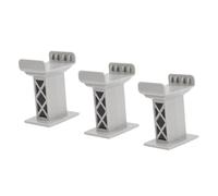 BESPORTBLE 3 Piezas Soportes para Puente de Tren de Juguete Simulación de Pilares Decorativos Color Gris de Accesorios Resistentes y Apilables para Vías de Tren Infantil