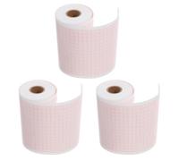 BESPORTBLE 3 Rollos Papel para Electrocardiograma con Cuadrícula Roja Hojas Térmicas para Registro Médico Compatible con Se-3/300 Zhongqi Tres Derivaciones Comen Beneheart