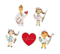 BESPORTBLE 3 Series Broches Decorativos Doctor Aleación Para Accesorios 5 Piezas X 3