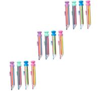 BESPORTBLE 3 Series Crayones Multicolores Rotativos De Presión Colores Para Herramienta Creativa De Escritura Portátil Y Elegante 4 Piezas X 3