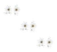 BESPORTBLE 3 Series Hebilla Del Zapato De Flor De Perlas Decoración Dama De Honor Decoraciones De Bodas Nupcial Novia Clips Paseo Hebilla Decorativa Para Zapatos Aleación Blanco 2 Piezas X 3