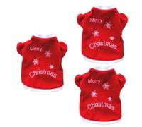 BESPORTBLE 3 Uds Trajes para Mascotas Sudaderas con para Perros Ropa Navideña para Perros Abrigo De con Copos De Nieve Sudadera De