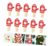 BESPORTBLE 30 Clips de Madera Navideños Multicolor Pinzas para Fotos y Papel Tamaño Pequeño Accesorios Reutilizables para Decoración Festiva y Manualidades Set de 30 Unidades