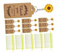 BESPORTBLE 30 Juegos Llavero De Girasol De Shower Para Invitados Tú Favor Paquetes De Semillas Para Pequeño Girasoles Vaya Novia Amarillo Hilo