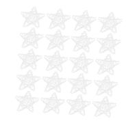 BESPORTBLE 30 Piezas de Estrellas Decorativas de Ratán Tejido a Mano Color Blanco Tamaño 6 CM Adornos Patrióticos para Decoración del Día Independencia Proyectos DIY y Fiestas Hogar