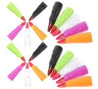 BESPORTBLE 30 Piezas Uñas Dedos Uñas de Bruja Falsas de Plástico, , Coloridas, Seguras y Llamativas, para Cosplay de Bruja, Halloween, Casas Embrujadas y Escenas de Cementerio