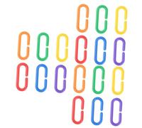 BESPORTBLE 300piezas C-Clips De Plástico para Juguetes De Pericos Enlaces De Cadena Coloridos y Divertidos para Aves