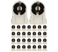 BESPORTBLE 30piezas Portalámparas Tubos LED y Fluorescentes Base de Lámpara Compatible para Recambio Fácil Instalación para Oficinas Talleres y Hogar Color Aleatorio