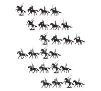 BESPORTBLE 32 Piezas Modelo De Caballo De Guerra del Caballero Figuras Militares De Soldados Caballeros Medievales Accesorios Militares para Colección y Decoración Mesa De Castillo