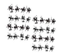 BESPORTBLE 32piezas Modelo De Caballo De Guerra del Caballero Figuras De Caballeros Medievales Juguetes De Soldados Medievales para Coleccionistas Minisoldados para Escenarios De Batalla Medi