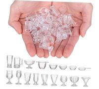 BESPORTBLE 34 Piezas Mini Juego De Comida De Taza Miniaturas Casa De Muñecas Pequeña Mini Contenedor De Comida De Mini Vajilla Accesorios para Casas Pequeñas Mini