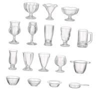 BESPORTBLE 34piezas Mini De Juguete De Comida Tazas Miniatura para Decoración Accesorios De Cocina Miniatura para Adornos De Casa