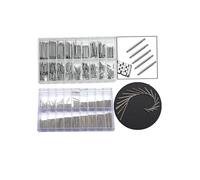 BESPORTBLE 360piezas Pack Pasadores Acero Inoxidable Barras Doble Eslabones Caja Plástica Transparente