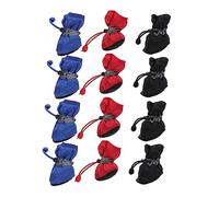 BESPORTBLE 3juegos Botas Impermeables para Perros De Calzado De Lluvia Aislante y Antideslizante para Paseos Días Lluviosos y Talla