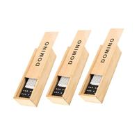 BESPORTBLE 3juegos Dominó De Madera Negro Juego De Bloques De Juguete Juego De Mesa De Dominó para Bloques De Madera Juguetes De para Jugar Casa o Escuela