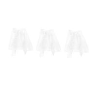 BESPORTBLE 3piezas Accesorio De Novia para Perros con Tocado De Encaje y Lazo Velo Delicado para Mascotas para Bodas y Fiestas Incluye Clip De Sujeción Mediano