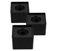 BESPORTBLE 3piezas Banner De Micrófono Cuadrado De Abs Soporte De Mesa Para Entrevistas y Karaoke Estación De Logotipo Para Presentadores y Periodistas