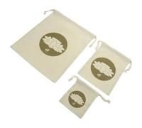 BESPORTBLE 3piezas Bolsa para Cuencos Sonoros de Algodón y Lino Cordón Diseño Étnico Zen para Meditación y Almacenamiento Seguro