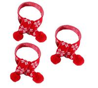 BESPORTBLE 3piezas Bufanda Navideña para Mascotas Cálida y Decorativa Estilo para Perros y Gatos para Cuellos