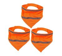 BESPORTBLE 3piezas Bufanda para Mascotas Que Brilla La Oscuridad Babero De Seguridad Reflectante Transpirable para Exteriores Rayas De Alta Visibilidad para Caminar De Noche