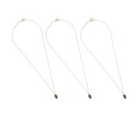 BESPORTBLE 3piezas Cadenas de Clavícula Vintage de Collar de Piñones Cadenas de Cuello Prácticas para Suéteres Decoraciones Creativas Cuello Dorado